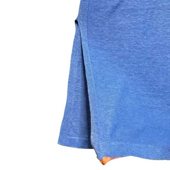 J. Jill Women's Opal Blue Linen Blend Long Tunic Side Vented Lighweight Size XL - Picture 3 of 6